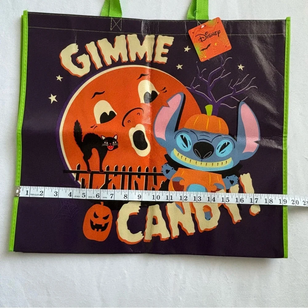 Disney Stitch Reusable Halloween Trick Or Treat Bag Gimme Candy NWT